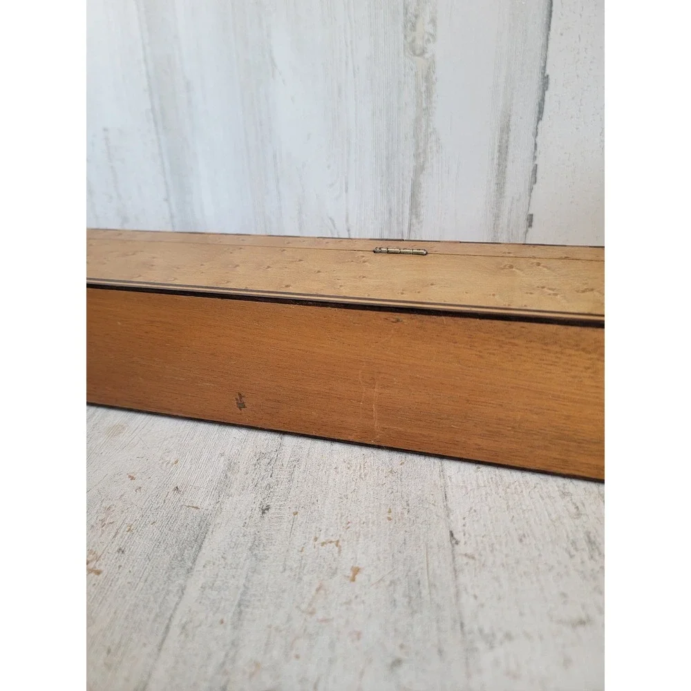 Vintage long lock key flute instrument‎ hinged wooden unique home decor